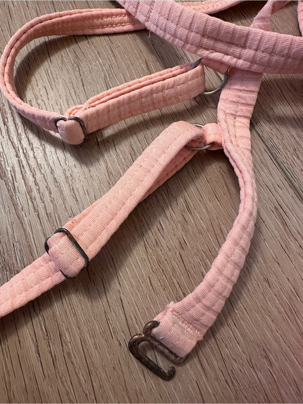 Billabong Peach Ribbed Tri Bikini Set - Picture 6 of 6